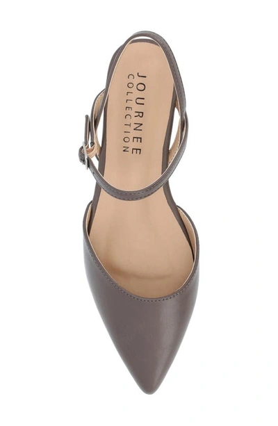 Shop Journee Collection Martine Supernatural Shades Slingback Flat In Truffle