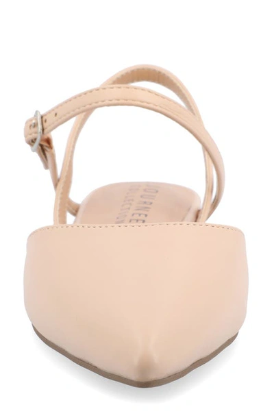 Journee Collection Martine Supernatural Shades Slingback Flat In Vanilla