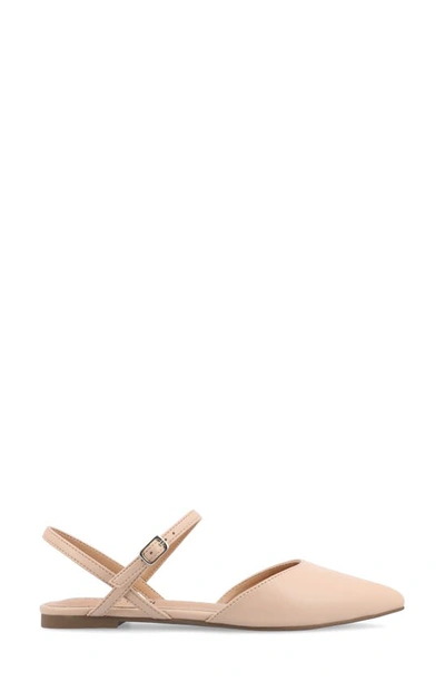 Journee Collection Martine Supernatural Shades Slingback Flat In Vanilla