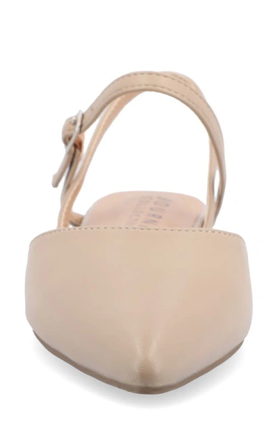 Journee Collection Martine Supernatural Shades Slingback Flat In Wheat