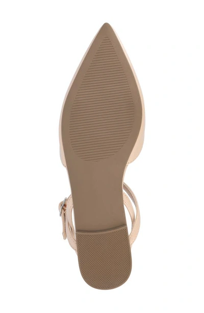 Journee Collection Martine Supernatural Shades Slingback Flat In Vanilla