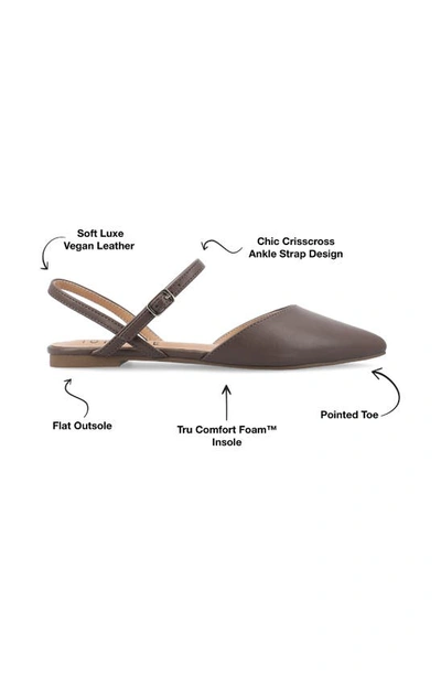 Journee Collection Martine Slingback Flat In Truffle