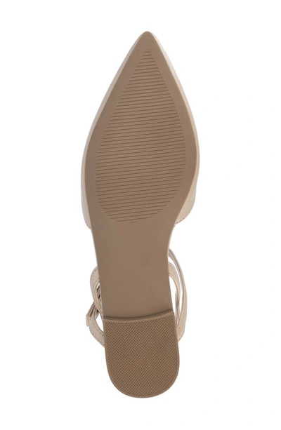 Shop Journee Collection Martine Supernatural Shades Slingback Flat In Wheat