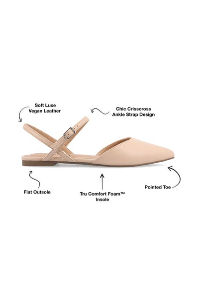 Journee Collection Martine Supernatural Shades Slingback Flat In Vanilla