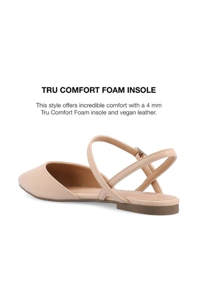 Shop Journee Collection Martine Supernatural Shades Slingback Flat In Vanilla