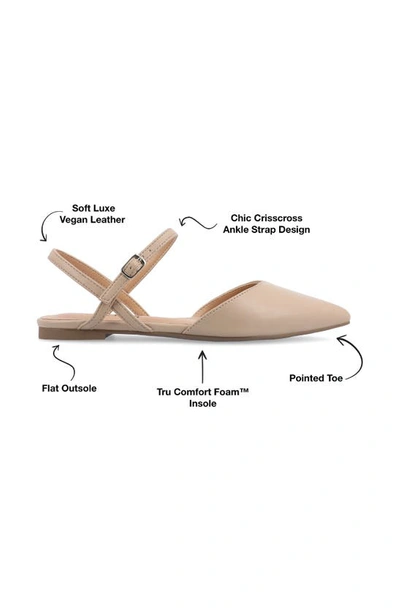 Journee Collection Martine Supernatural Shades Slingback Flat In Wheat