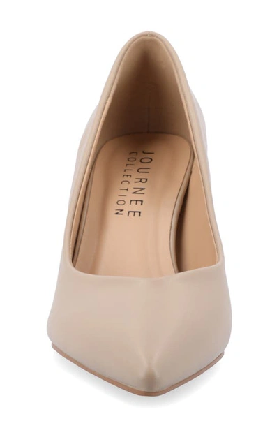 Journee Collection Gabriella Pointed Toe Pump In Wheat