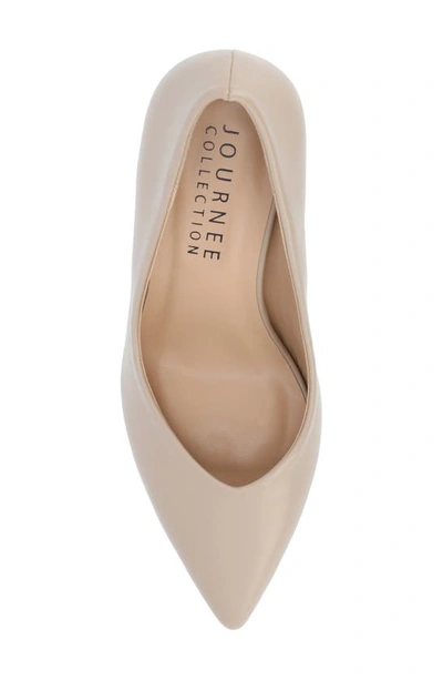 Journee Collection Gabriella Pointed Toe Pump In Wheat