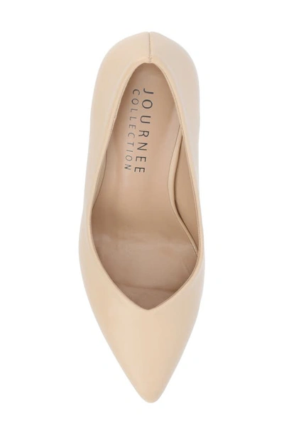 Journee Collection Gabriella Pointed Toe Pump In Shell