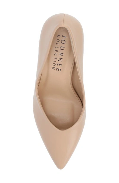 Journee Collection Gabriella Pointed Toe Pump In Almond