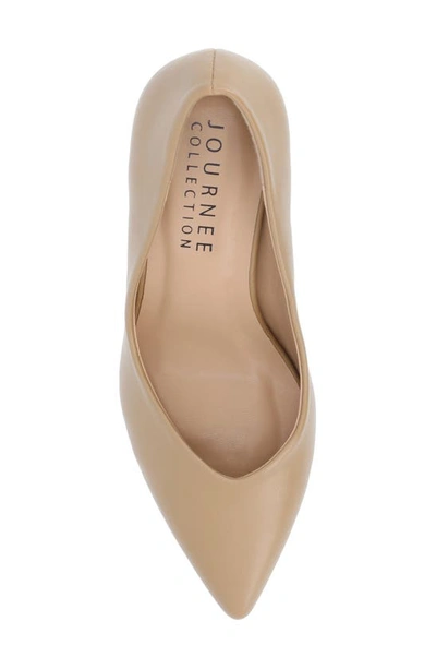 Journee Collection Gabriella Pointed Toe Pump In Honey