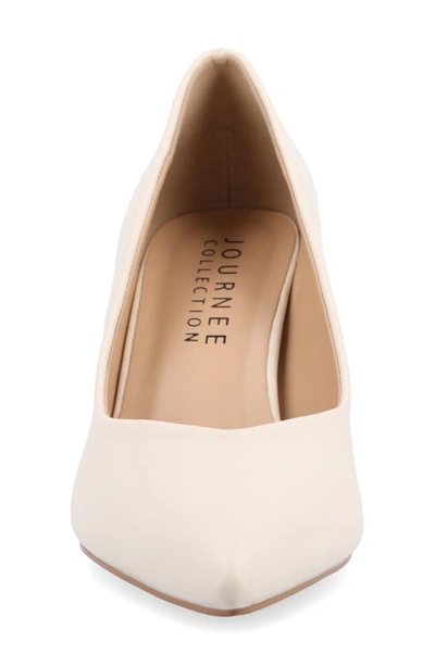 Journee Collection Gabriella Pointed Toe Pump In Porcelain