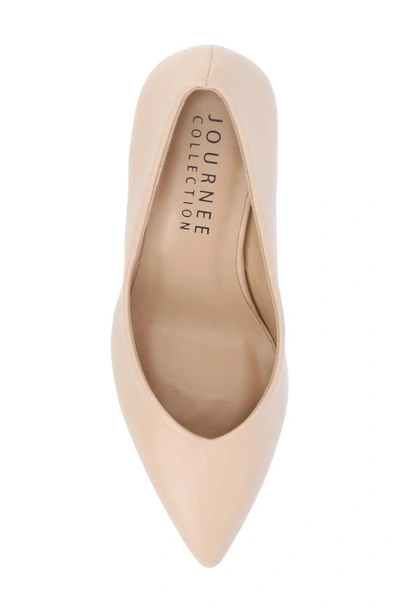 Shop Journee Collection Gabriella Supernatural Shades Tru Comfort Foam Slip On Pointed Toe Pump In Vanilla