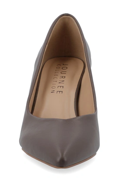Journee Collection Gabriella Pointed Toe Pump In Truffle