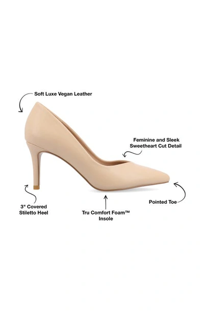 Journee Collection Gabriella Pointed Toe Pump In Shell