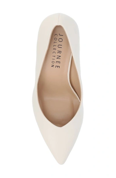 Journee Collection Gabriella Pointed Toe Pump In Porcelain