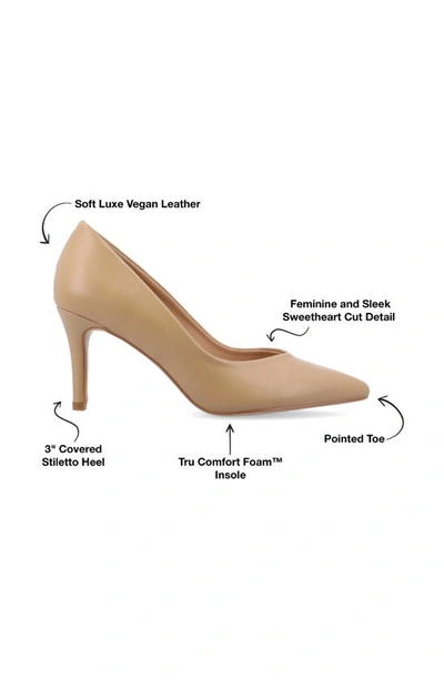 Shop Journee Collection Gabriella Supernatural Shades Tru Comfort Foam Slip On Pointed Toe Pump In Honey