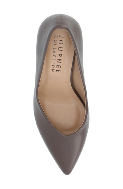 Journee Collection Gabriella Pointed Toe Pump In Truffle