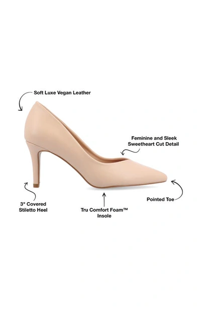 Shop Journee Collection Gabriella Supernatural Shades Tru Comfort Foam Slip On Pointed Toe Pump In Vanilla