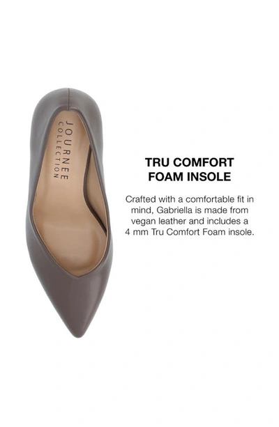 Journee Collection Gabriella Pointed Toe Pump In Truffle