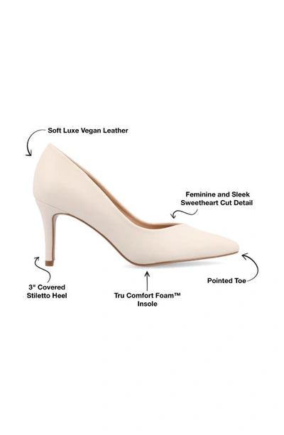 Journee Collection Gabriella Pointed Toe Pump In Porcelain