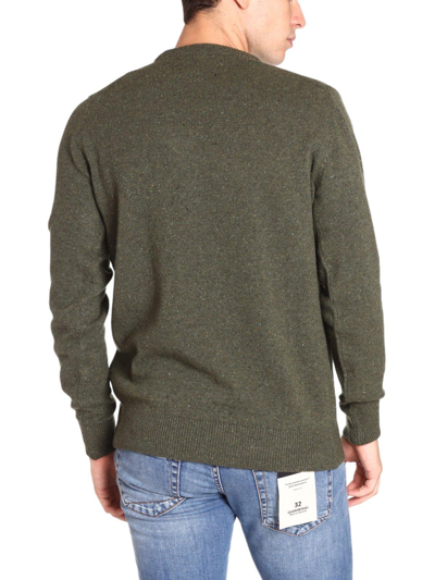 Shop Barbour Tisbury Crewneck Knitted Jumper  In Green