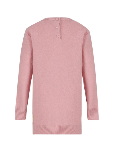 Moncler Wool Dress In Pink