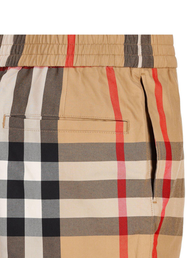 Shop Burberry Checked Shorts In Archive Beige Ip Chk