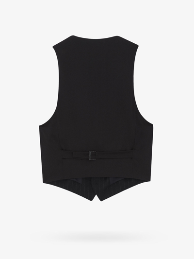 Shop Saint Laurent Woman Vest Woman Black Blazers E Vests