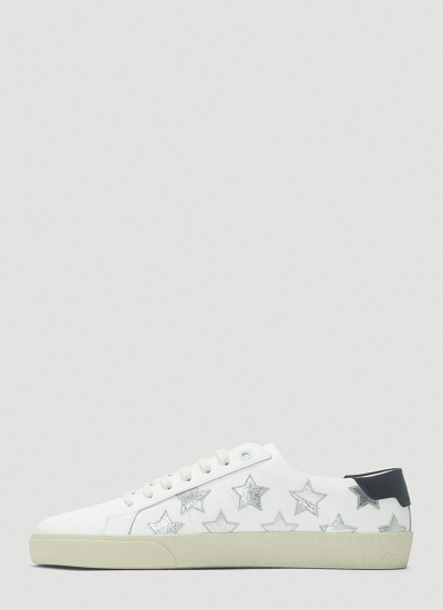 Shop Saint Laurent Women Court Classic Sl/06 Star Sneakers In White