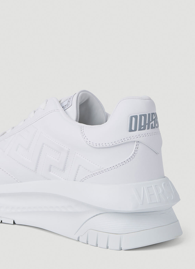 Shop Versace Men Greca Odissea Sneakers In White