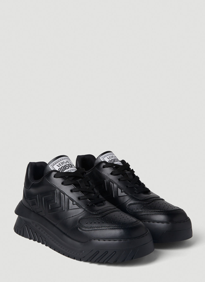 Shop Versace Men Greca Odissea Sneakers In Black