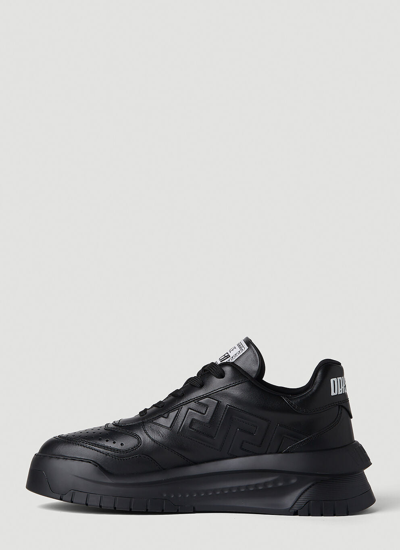 Shop Versace Men Greca Odissea Sneakers In Black