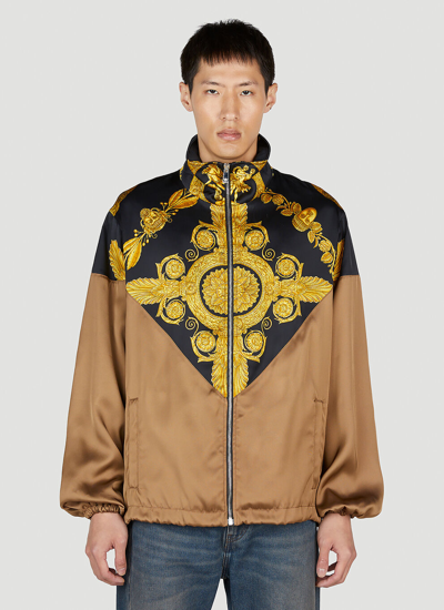 Shop Versace Women Baroque Jacket In Brown