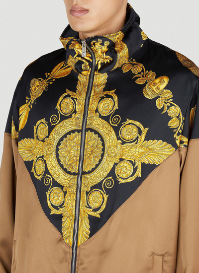 Shop Versace Women Baroque Jacket In Brown