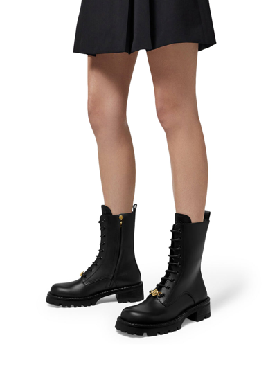Shop Versace Women Boots With Vagabond Laces In Black
