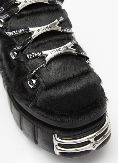 Shop Vetements Women X New Rock Platform Sneakers In Black