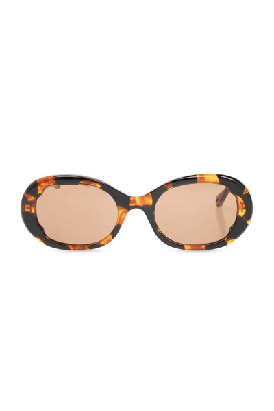 Shop Chloé Eyewear Round Framed Sunglasses In Multi