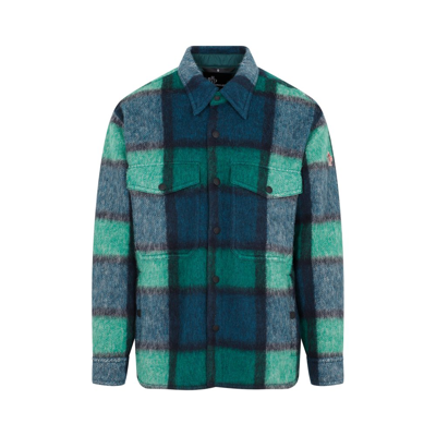 Shop Moncler Grenoble Checked Buttoned Jacket In Multi