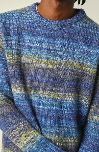 Shop Corridor Space Dye Crewneck Sweater In Blue