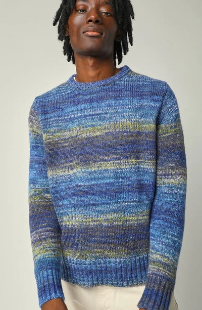 Shop Corridor Space Dye Crewneck Sweater In Blue