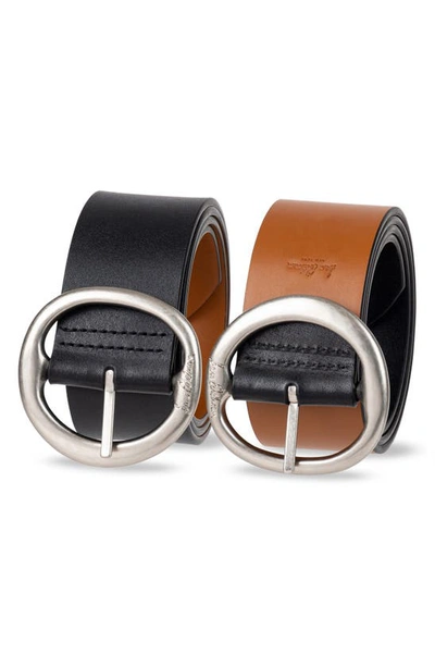 Sam Edelman Reversible Belt In Black/ Saddle