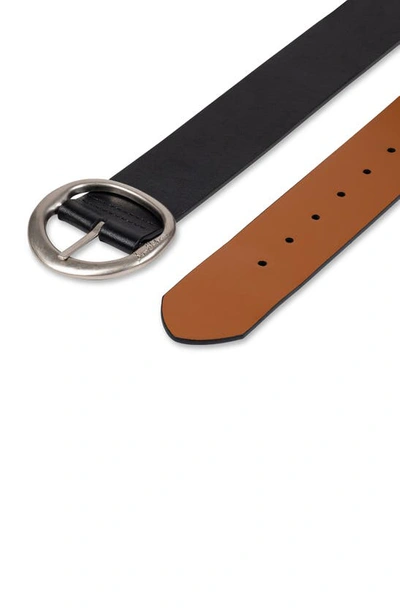 Sam Edelman Reversible Belt In Black/ Saddle