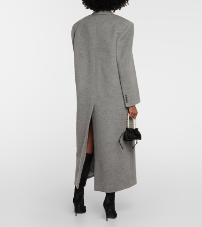 Shop Magda Butrym Single-breasted Alpaca And Wool Coat In Grey