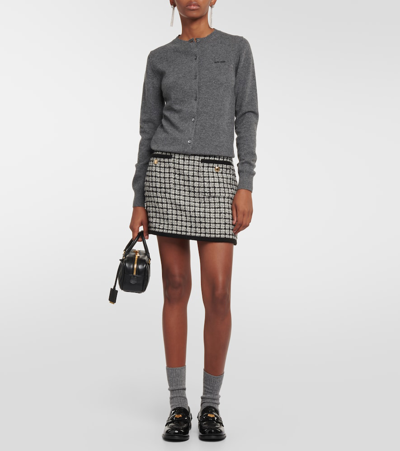 Miu Miu Cashmere Cardigan In Blue