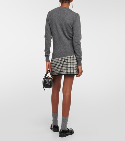 Miu Miu Cashmere Cardigan In Blue