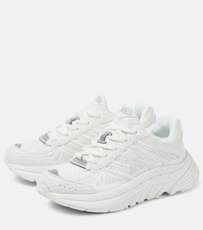 Shop Kenzo Pace Mesh Sneakers In White