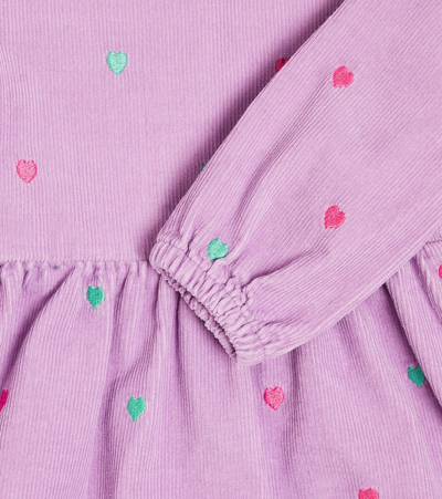 Stella Mccartney Embroidered Cotton Corduroy Dress In Multi