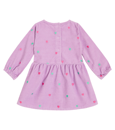 Stella Mccartney Embroidered Cotton Corduroy Dress In Multi