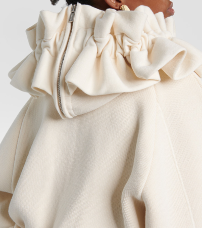 Shop Jacquemus Crinoline Wool And Cotton Sweater In White